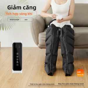 Máy Massage Chân Bằng Khí Nén 2025 MỚI Với Điều Khiển Bằng Tay Chức Năng Nhào Nặn Bóp Thư Giãn Sâu 3 Mức Cường Độ Giúp Giảm Đau Cơ Thúc Đẩy Tuần Hoàn Máu Màu Đen