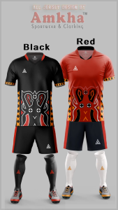 JERSEY TORAJA KAOS SEPAK BOLA FUTSAL Bisa Sablon DTF Nama Nomor Setelan Baju Celana Amkha Company