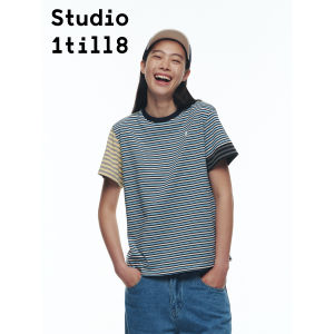 Colorful Stripes Patchwork Wide Tee