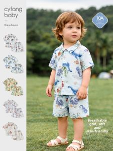 CAIYINGFANG | Bamboo Cotton Summer Baby Sleepwear Set