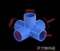 pvc blue fitting: 3way 4way and 5way tee 1/2" 3/4" 1". 