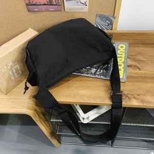Casual Crossbody Bag for Men Japanese Harajuku Style Single Shoulder Bag Simple Leisure Student Mens Bag Trendy Soft Nylon