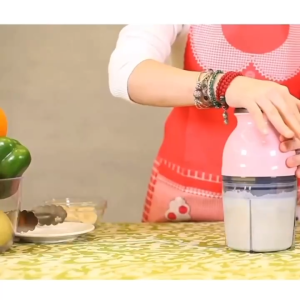 Portable Mini Food Chopper - Baby Food Processor for Infant Meals Snacks & Travel Use Stainless Steel Blades