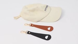 Leather Travel Hat Clip Simple Golf Baseball Hat Clip Summer Hat Strap Towel Glove Storage Wallet Buckle Hands-free Latch Clip