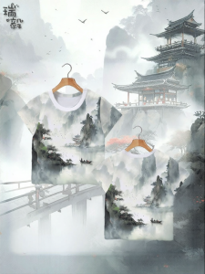 RuiYi | Quick Drying T-Shirt with Ink Wash Landscape and Chinese Style