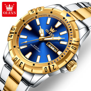 OLEVS | OLEVS Mens Watches Luxury Diving Series Stainless steel Waterproof Luminous Dual Calendar Fashion Quartz Wrist watch for Men