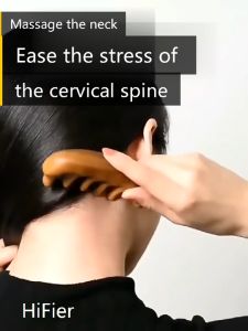 หวีไม้จันทน์ อุปกรณ์นวด ไม้จันทน์หัวหวีนวดหนังศีรษะ HZ270