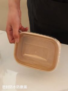 กล่องกระดาษคราฟท์ ทรงสีเหลี่ยม กล่องใส่อาหาร (25ชิ้น)ใส่อาหาร 500ML/650ML/750ML/1000ML