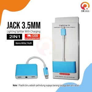 [RO ACC] JH-010 2in1 JACK AUDIO JACK 3.5MM / LIGHTING SPLITTER WITH CHARGING