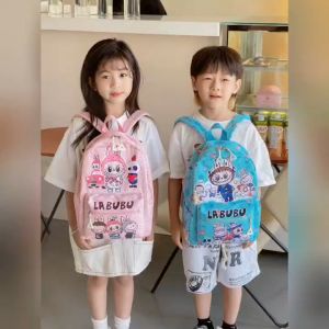 Bubble Mart Childrens Backpack Cartoon Cute Primary School Large Capacity Backpack Rubble Backpack Send random Sanrio pendant as a gift