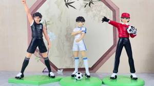 Bandai | 18cm Captain Tsubasa Anime Figure Ozora Tsubasa Action Figures Hyuuga Kojirou/Wakabayashi Genzou Figurine Collection Model Pvc
