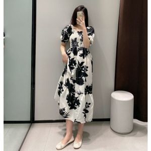 ShopInHere New Arrival Korean floral Casual Maxi Dress