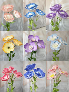 Handmade Giant Paper Art Flowers Wedding Processional Bouquet Realistic Decorations Festive Supplies Bridesmaid Props