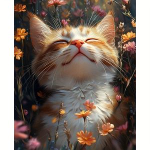 Kayou | New Arrival Number Oil Painting Cat Animal Kit Unframed Canvas Painting By Numbers DIY Handmade Artwork Wall for House Decor