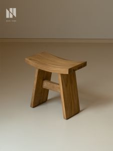 NONG HOME | Japanese Wabi Sabi Style Teak Wooden Stool