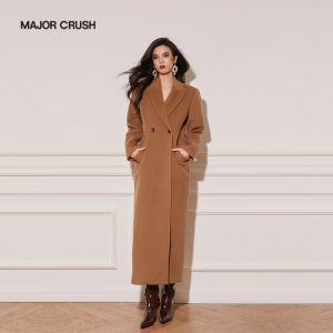 Stylish Almond Colored Elegant Long Coat