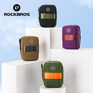 ROCKBROS Bicycle Saddle Bag Portable Lightweight Mini Cycling Tail Bag Layered Storage Reflective Road Bike Rear Bag