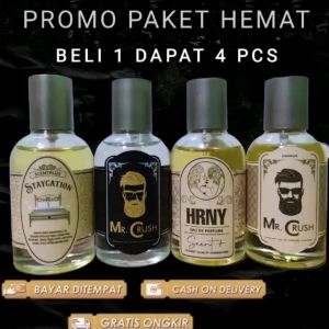 Buy 1 Get 4 Gratis Ongkir Parfum Mr Crush Parfum Viral Parfum Best seller Parfum Pria - Mr Crush - Hrny - Mr Crush Black - Staycation