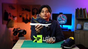 Sneakers Lavio Pietro Premium Quality Ujung Besi Motif Stripe Gaya Korea untuk Pria