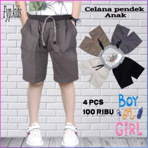 Paket 4 Celana Celana Chinos Anak Kain American Drill 2th-14th