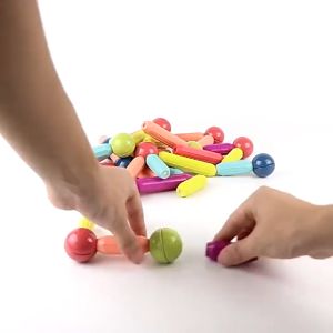 64pcs INTELLIGENT MAGNETIC STICKS Magnetic Blocks Toy for kids Magnetic Stick Building Blocks Big Size Set Educational Toys -553