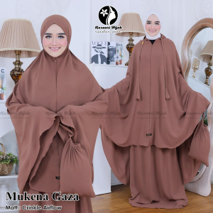 Mukena Cringkel GAZA Resleting & Mukena Crinkle Air Flow 3in1 Terlaris