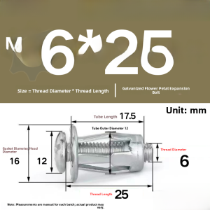Expanding Petal Screw Nut Rivet Iron Sheet Hollow External Expanding Screw Fastening Clip Hardware Tools from China