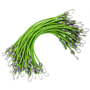 15PCS Elastic Bungee Cord Heavy Duty กระเป๋าเดินทางสายรัดเชือกตะขอ 25-45 ซม.ยืด Tie เต็นท์อุปกรณ์เสริมกลางแจ้ง