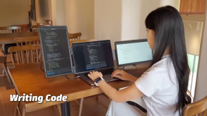 【Local Warehouse】ZOOMEDIN 14/15.6" Single/Dual Screen  Extender Portable Monitor Triple Monitor for 14-16" Laptops with USB-C Port Plug and Play for Windows/Macbook/Switch/PS5