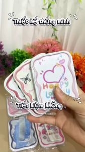 Gương Cầm Tay Kèm Lược Nhiều Họa Tiết Xinh Xắn Gương Mini Gấp Gọn Dễ Dàng Mang Theo Mọi Nơi