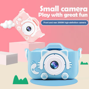 KYI Kamera Ganda HD Kamera Anak-anak Mainan Kartun Kamera Digital Mini Anak Kids Action Camera SLR Mini Kamera Pelajar