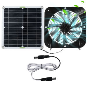 Solar Panel Fan Kit 13.5in 100W Waterproof Solar Powered Exhaust Fan 3000rpm Auto Adjustable Cooling Chicken Coop Solar Fan