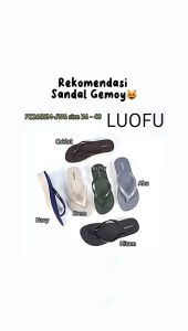 Sandal Wanita Karet Jelly Luofu Jepit Tebal Empuk Import / Sandal Karet Wanita Dewasa Terbaru Viral