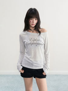 ARCG | Áo Blouse Bán Trong Suốt Ôm Dáng Khô Shoulder Off Bảo Vệ Da Trước Nắng