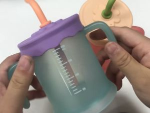 LAKOE Training Cup Bayi Straw Training Mug Baby Gelas Susu Anak Anti Tumpah Gelas Minum Cangkir Bayi