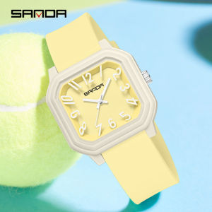 Sanda đồng hồ vuông Trẻ Em màu đồng hồ Khối Đồng hồ thạch anh Quà tặng Trung tính chống thấm nước chống sốc Im Lặng Xem Giản Dị Đồng hồ thời trang đồng hồ thể thao