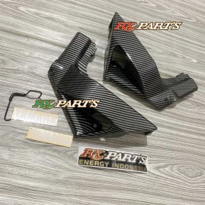 Airscoop / Air Scoop mata kucing rx king carbon/karbon + sticket logo yamaha scootlight+kawat pengikat airscoop