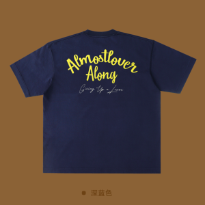 American Retro Couple Style Short Sleeve T-Shirt Heavyweight Cotton Casual Loose Fit Youth Fashion Urban Life Summer Wear