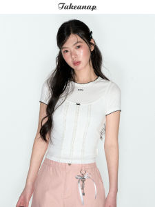 NAPSNAPS | Bộ Áo Thun Ôm Body và Áo Tank Top Viền Màu