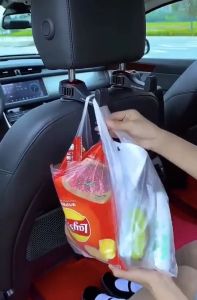 1 chiếc móc treo đồ sau ghế ô tô kèm giá đỡ điện thoại tiện dụng