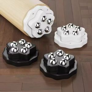 4Pcs Self-adhesive Universal Wheels No Punching 5-Bead Universal 360° Rotating Wheels Required Super Load-Bearing Furniture Mini Swivel Casters Wheel