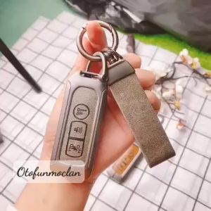 Ốp Chìa Khóa Smartkey Honda 3 nút: Vision SH Mode Air Blade Lead Chất Liệu Hợp Kim Mặt Da Bò