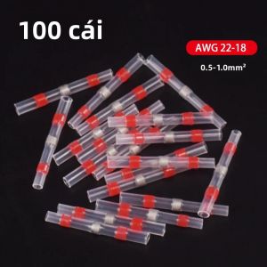 Đầu Nối Hàn Chống Thấm Nước Co Nhiệt Dạng Nối Thẳng Loại Lug 50/100/200 Cái Đầu Nối Dây Điện Cách Điện Đầu Nối Nối Dây Ô Tô