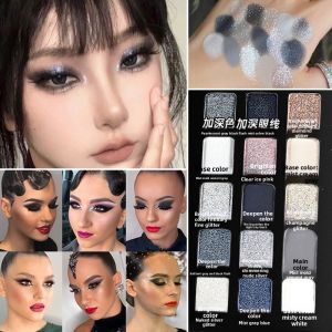MGL Black Satin 15-Color Eyeshadow Palette Stage Performance Matte And Shiny Eyeshadow for Latin Dance Makeup All Skin Types