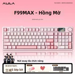 AULA | Bàn Phím Cơ Không Dây AULA F99MAX RGB Có Thể Thay Thế Nóng Pin 8000mAh Dành Cho Máy Tính Để Bàn Chơi Game Máy Tính Xách Tay Với Núm Điều Khiển Hiển Thị Thông Minh