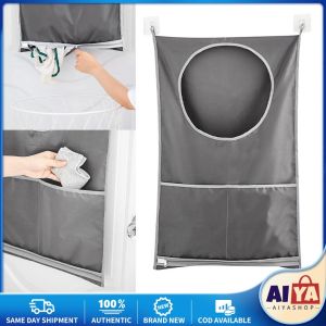 ★Same Day Shipping★ Dirty Clothes Basket Space Saving Foldable Laundry Storage Bag Bathroom Clothes Hanging Bag Punch-Free Wall-mounted CYB-Mounted-Laundry-Bag
