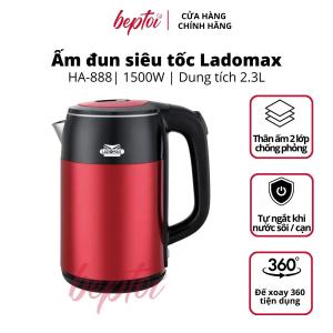 Bình đun siêu tốc ấm siêu tốc đun nước siêu nhanh Inox 2 lớp chống phỏng Ladomax HA-888 2.5L