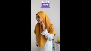 Hijab Instan Dagu Malaysia Jersey Size L Label Akrilik Terbaru