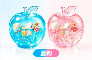 Crystal Apple Squish Toy Stress Relief Decompression Fidget Squeezer Soft Press for Tension Release&Daily Mood Relaxation