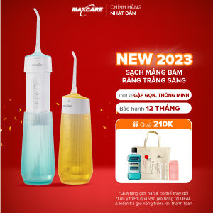[Deal Độc Quyền] Máy tăm nước cầm tay Maxcare UltraClean/Max456S/456SE 300ml Nhật Bản - Tặng túi đựng & 5 đầu tăm - BH 12 tháng